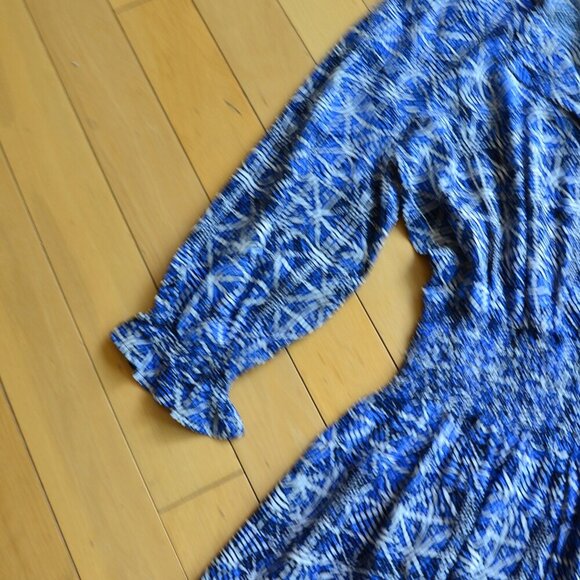 Maje Printed Viscose Dress With Smocking Size 36 US XS / S - Picture 6 of 14